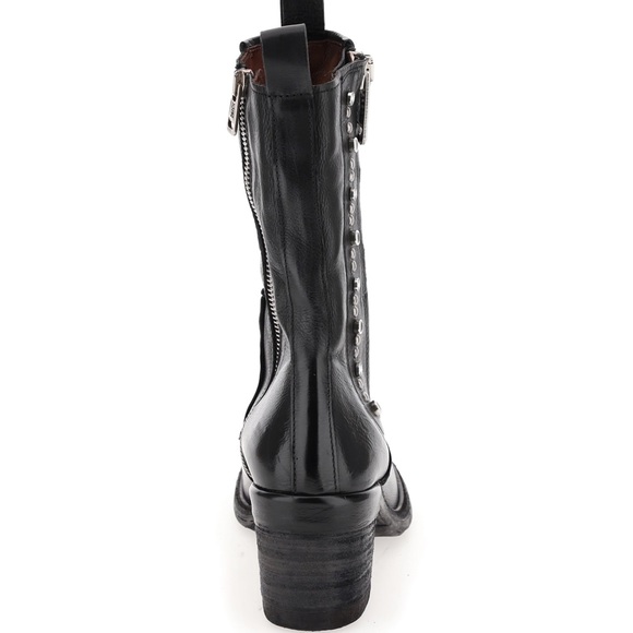 A.S.98 Italian Leather Booties black/Nero size 37 NIB - Picture 4 of 10